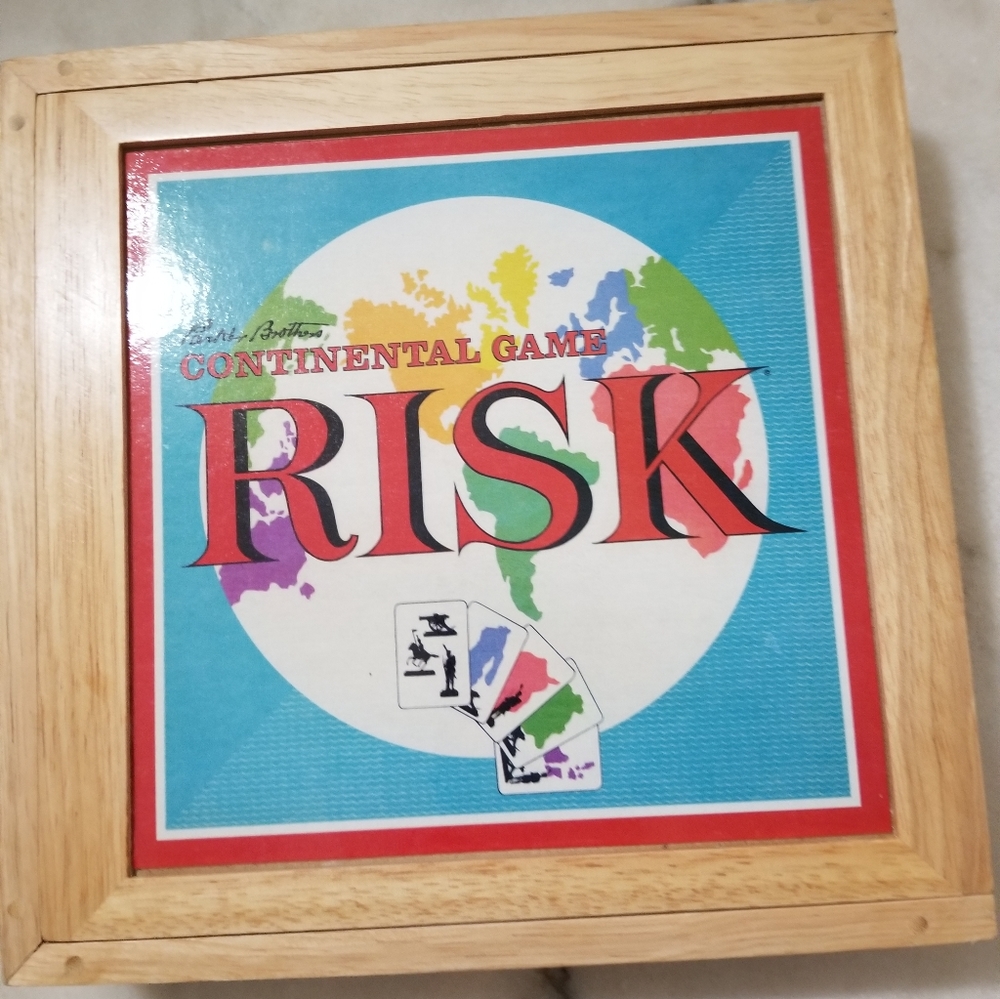 Risk Nostalgia Series 2001 Parker Brothers Collectible Wooden Box Unused